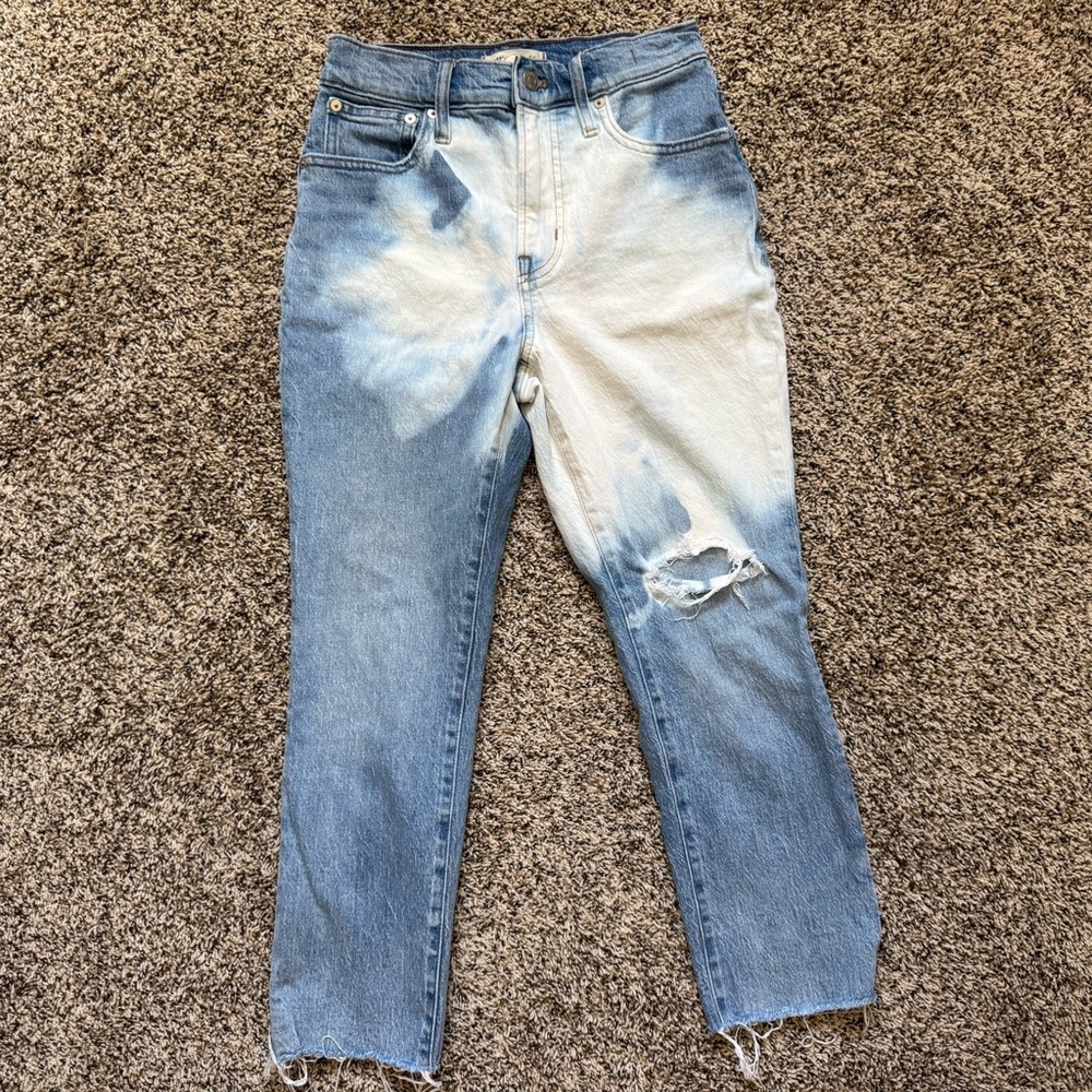 Madewell The Perfect Vintage Crop Tie Dye Jean